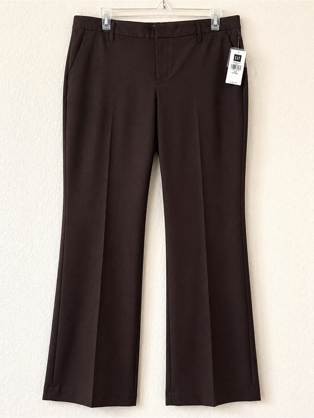 GAP Stretch Straight Fit Pants Women’s Sz 14 Long Brown Dress Career Slacks NWT
